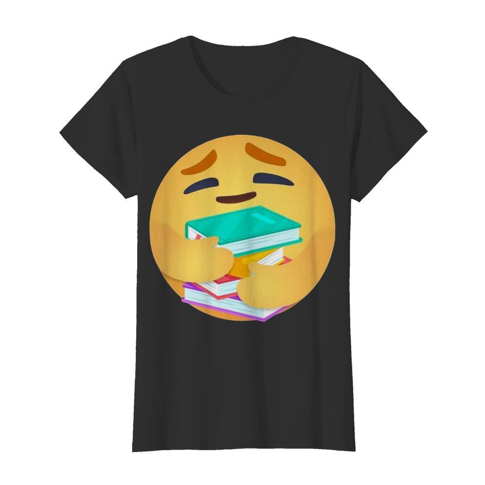 Facebook Care Emoji Hugging Books  Classic Women's T-shirt