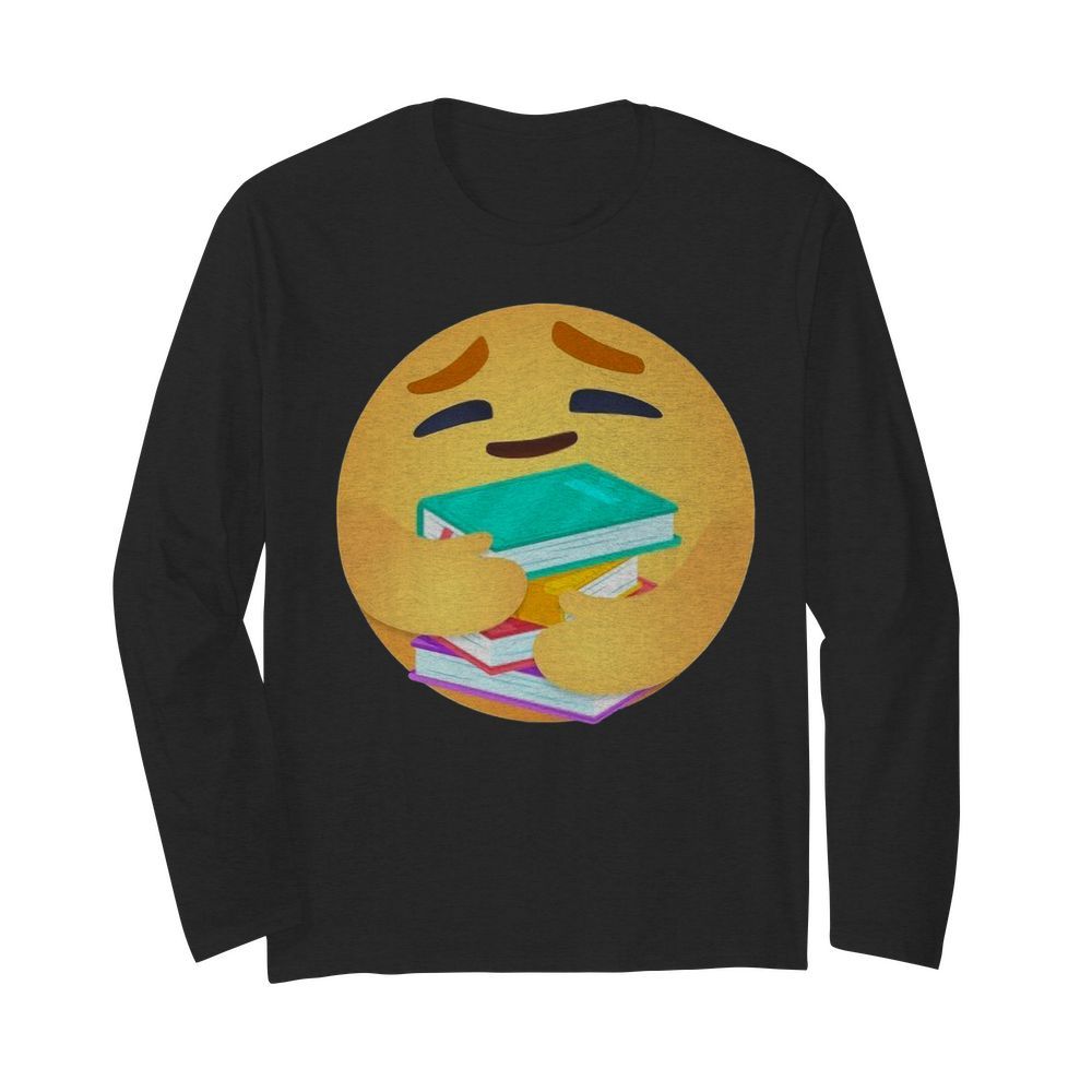 Facebook Care Emoji Hugging Books  Long Sleeved T-shirt 