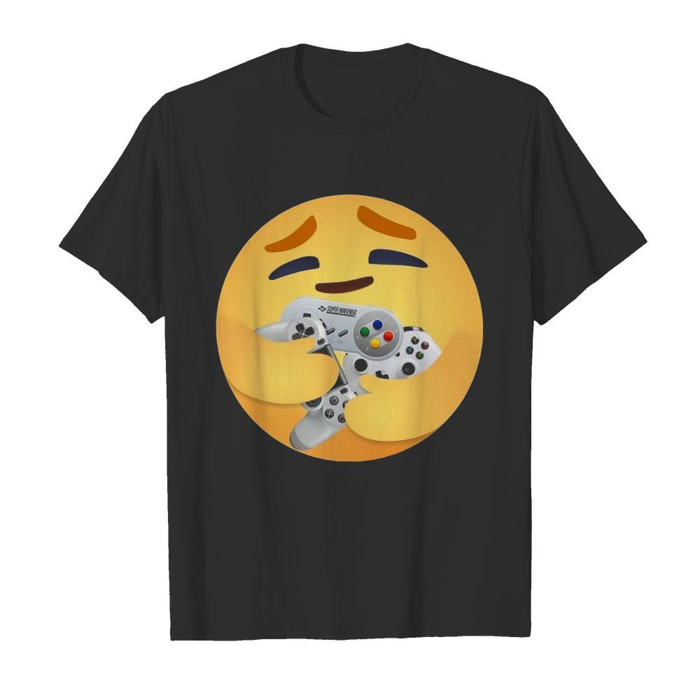 Facebook Care Emoji Hugging Gamer Gifts Love shirt