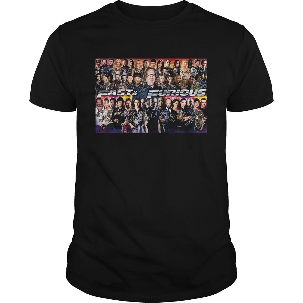 Fast and furious movie signatures poster shirt