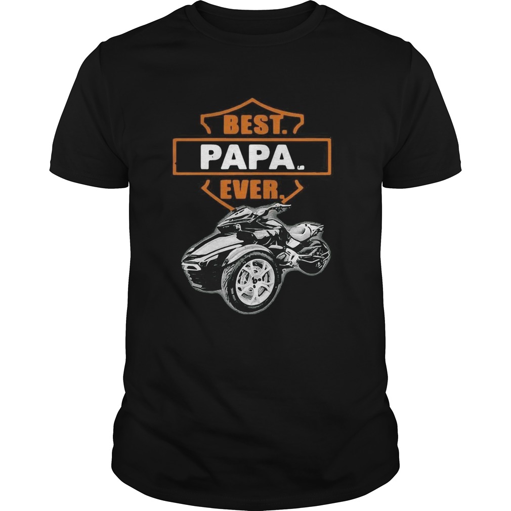 Fathers Day Best Papa Ever Motorbike shirt