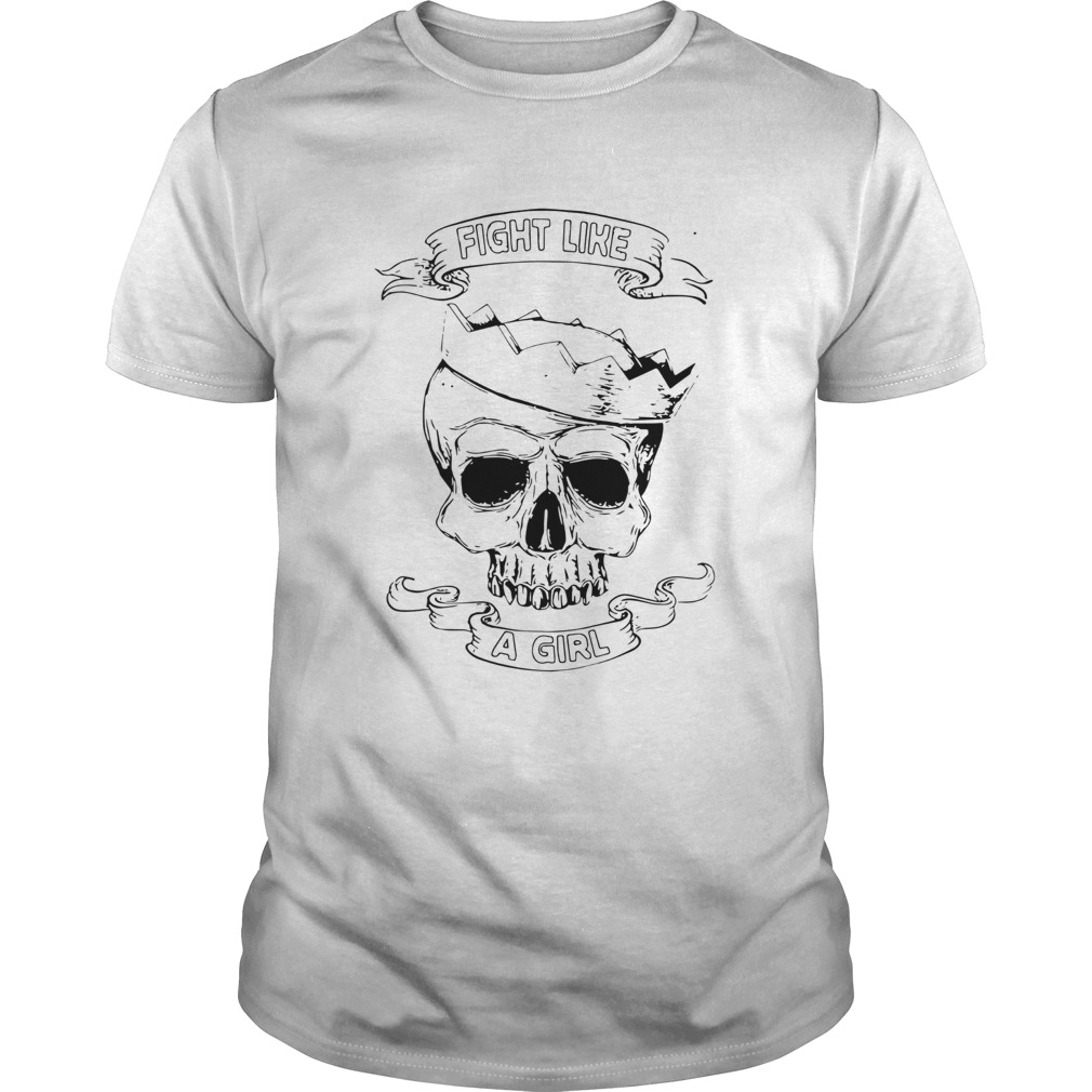 Fight Like A Girl Awareness Skull Princess shirt