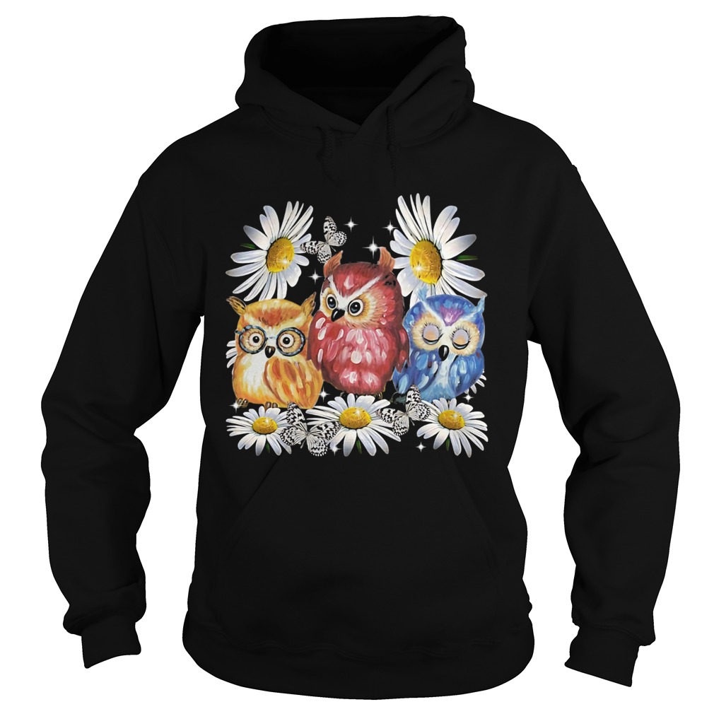 Flowers daisy butterflys owls  Hoodie