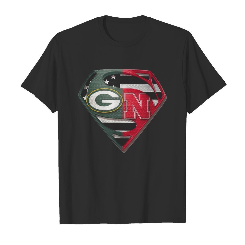 Green Bay Packers And Nebraska Cornhuskers Superman shirt