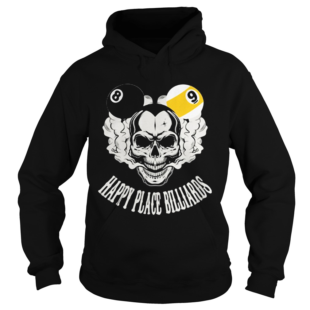 Happy place Billards skull  Hoodie