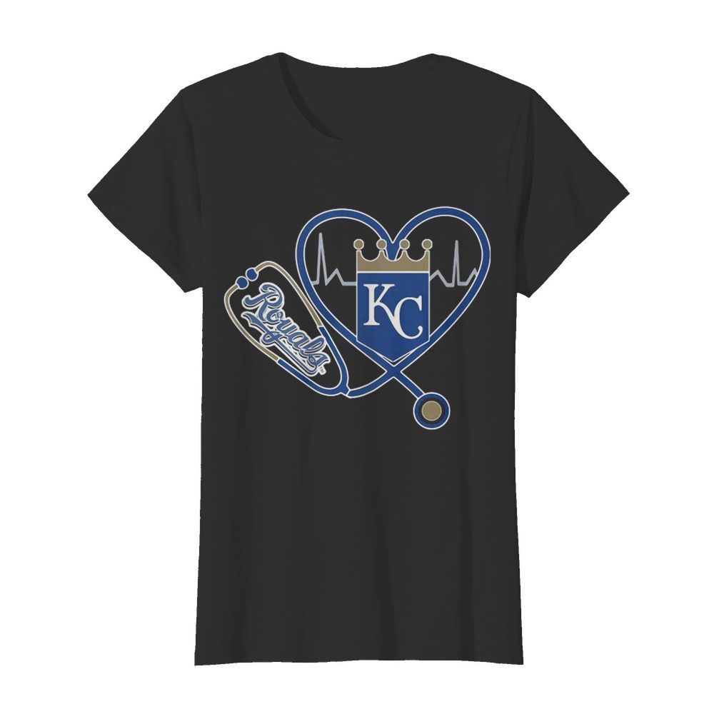 Heartbeat Nurse Love Kansas City Royals  Classic Women's T-shirt