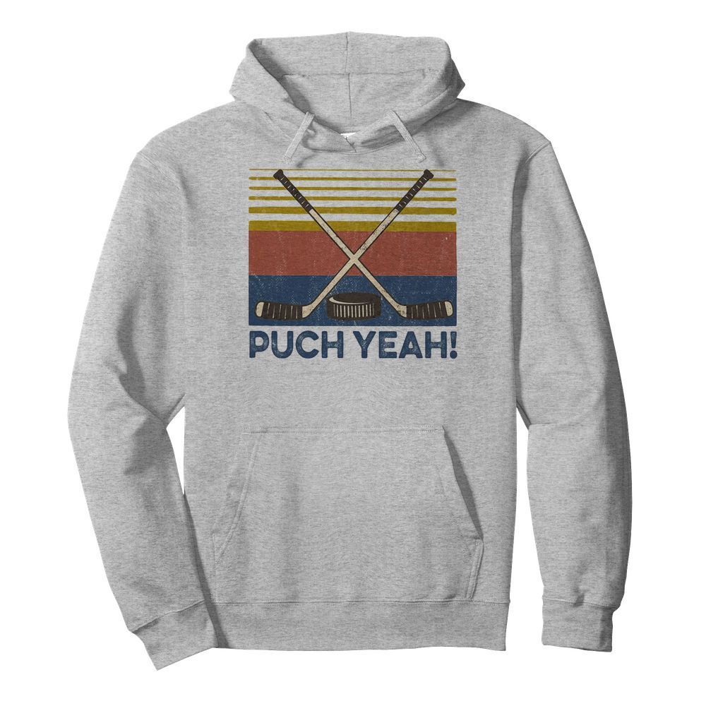 Hockey puck yeah vintage  Unisex Hoodie