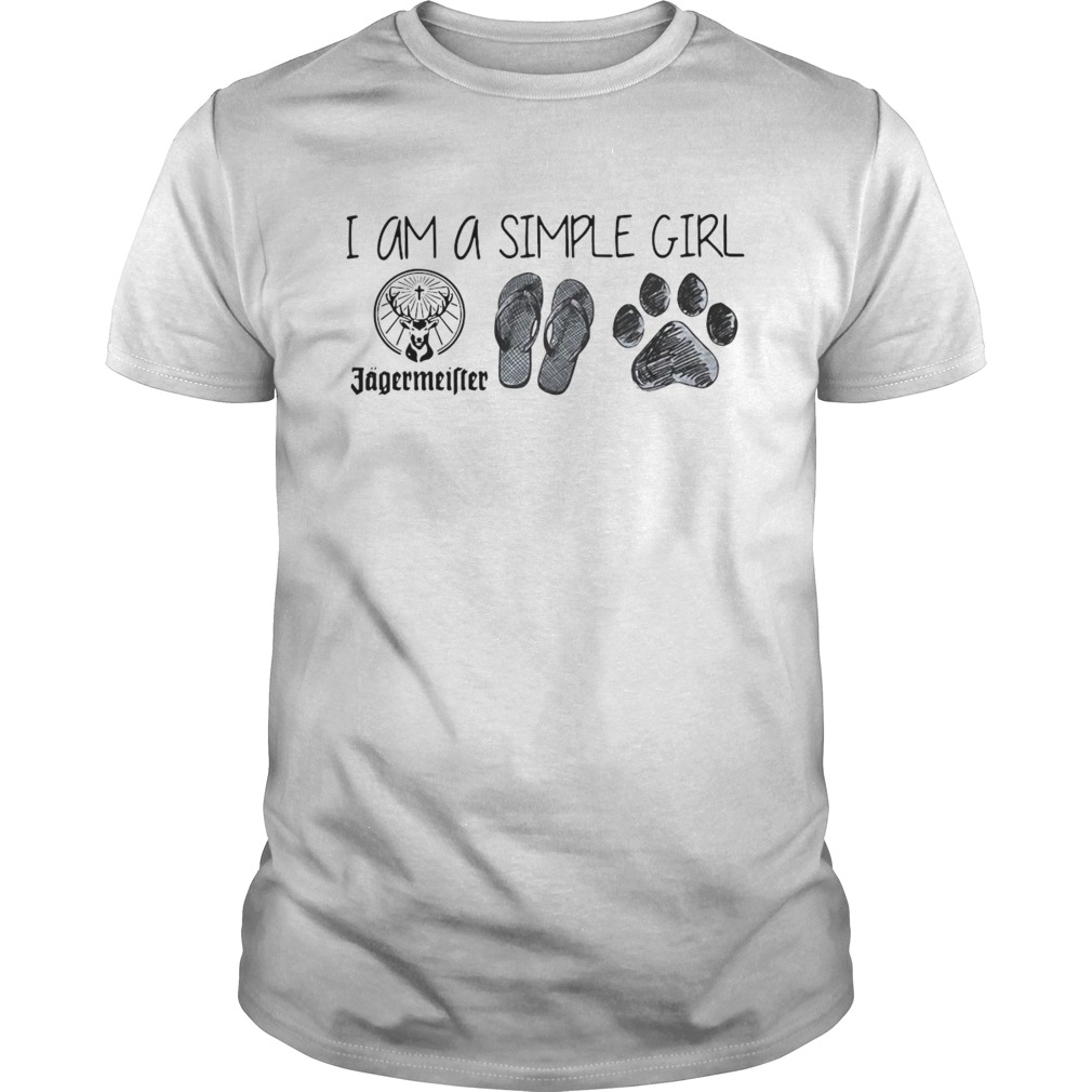 I Am A Simple Girl Jagermeister Flop And Paw shirt