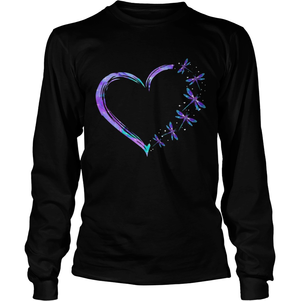 I Love Heart Dragonfly  Long Sleeve