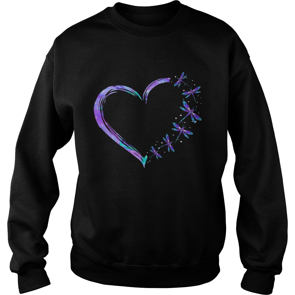 I Love Heart Dragonfly  Sweatshirt