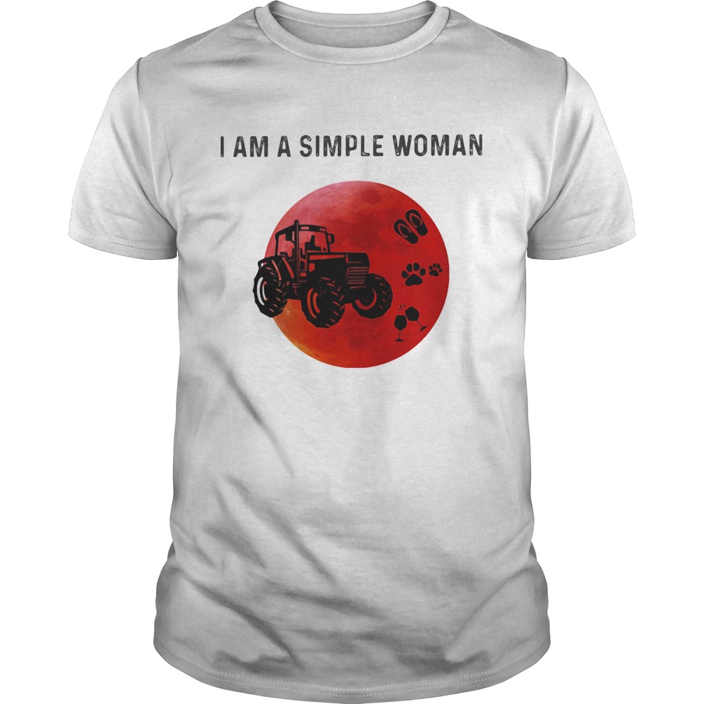 I am a simple woman trucker paw wine shirt