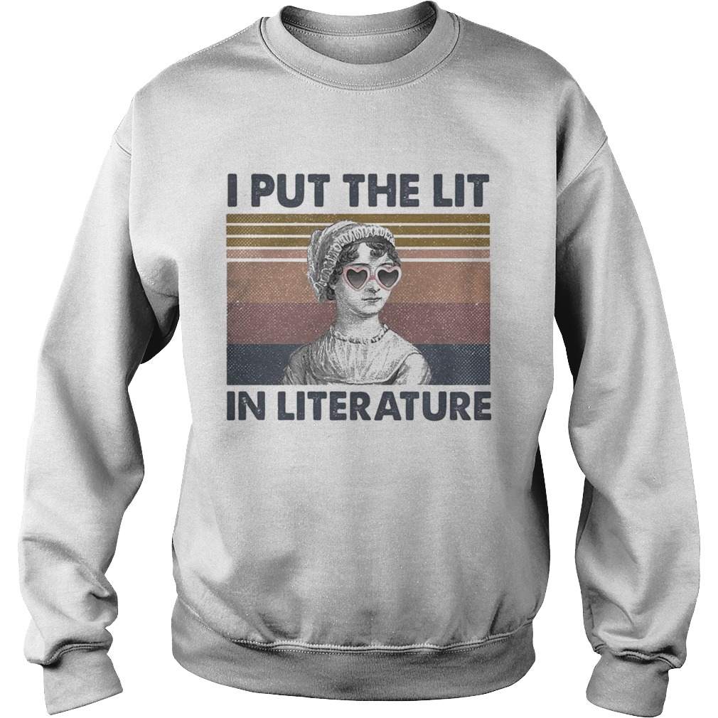 I put the lit in literature vintage  Sweatshirt