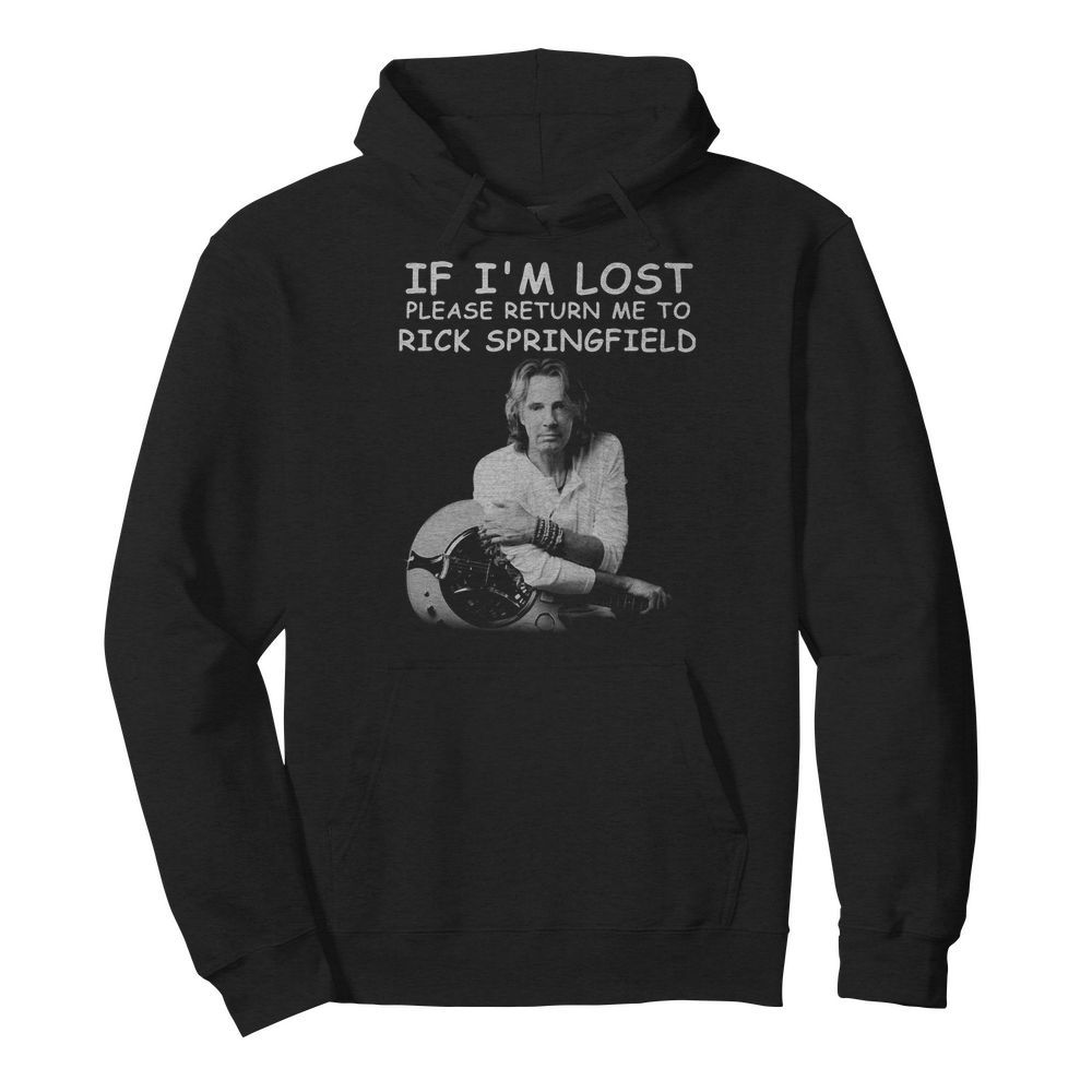 If i’m lost please return me to rick springfield guitar  Unisex Hoodie