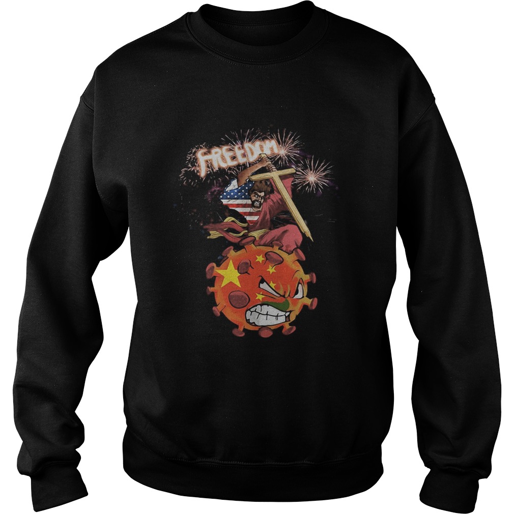 Independence Day Jesus freedom coronavirus firework  Sweatshirt