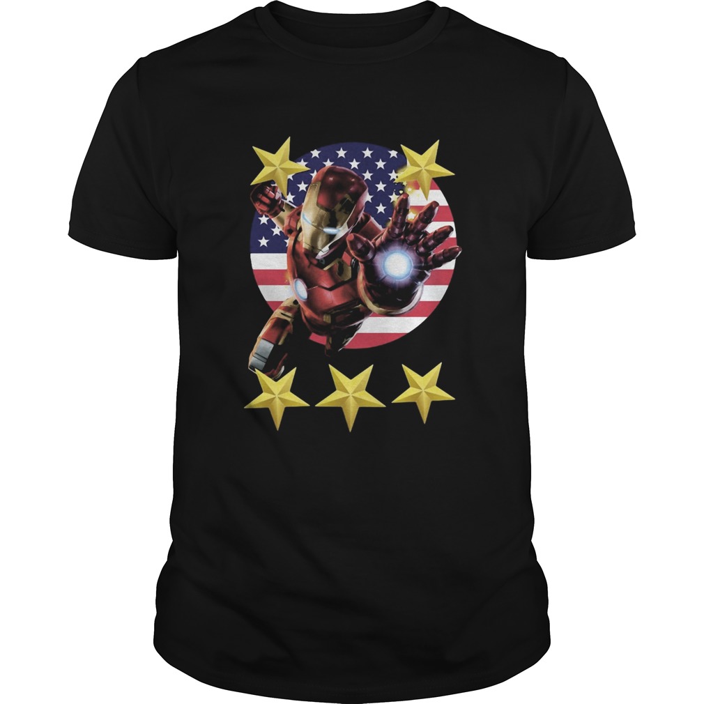 Iron man american flag independence day stars shirt