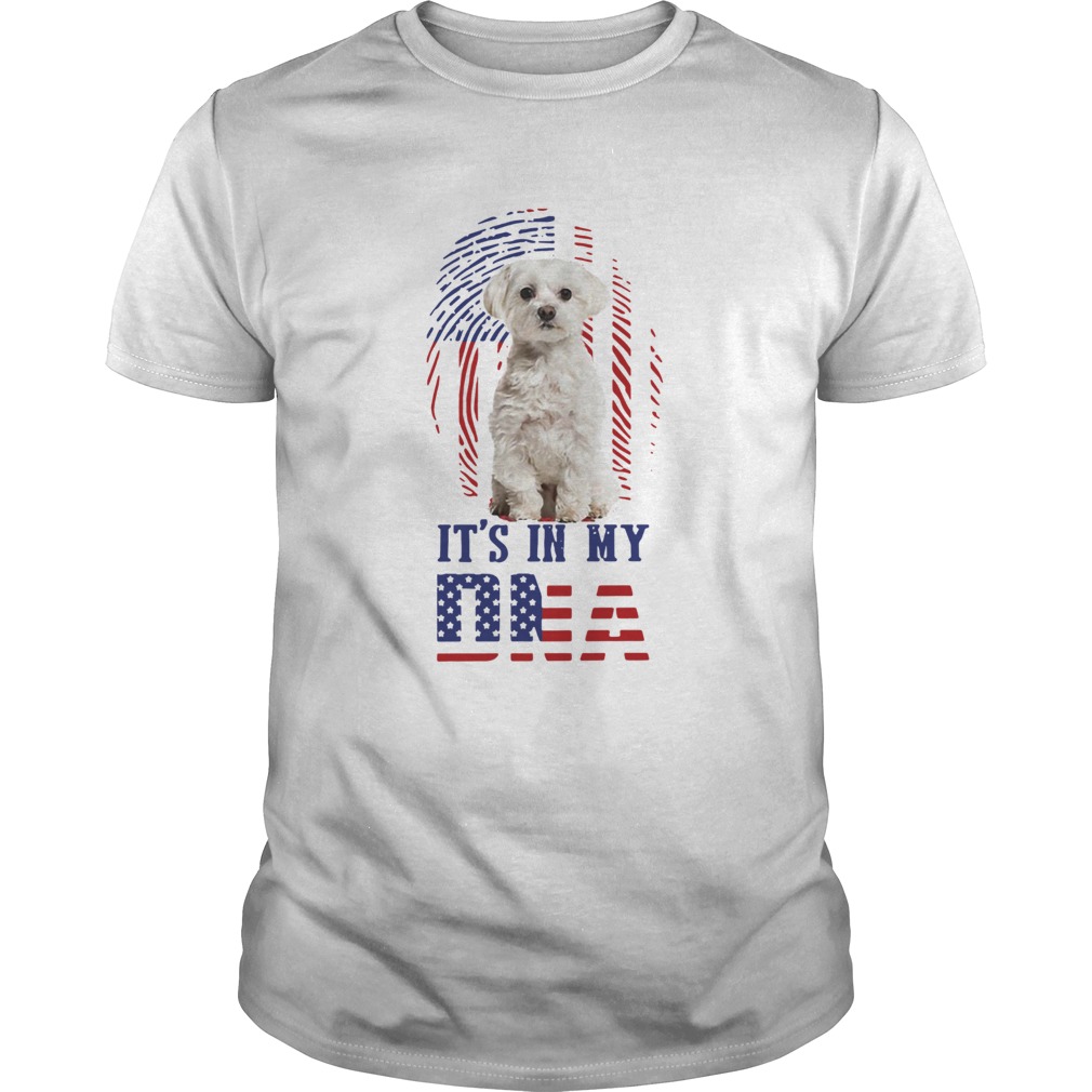 Its In My Dna Dog American Flag shirt