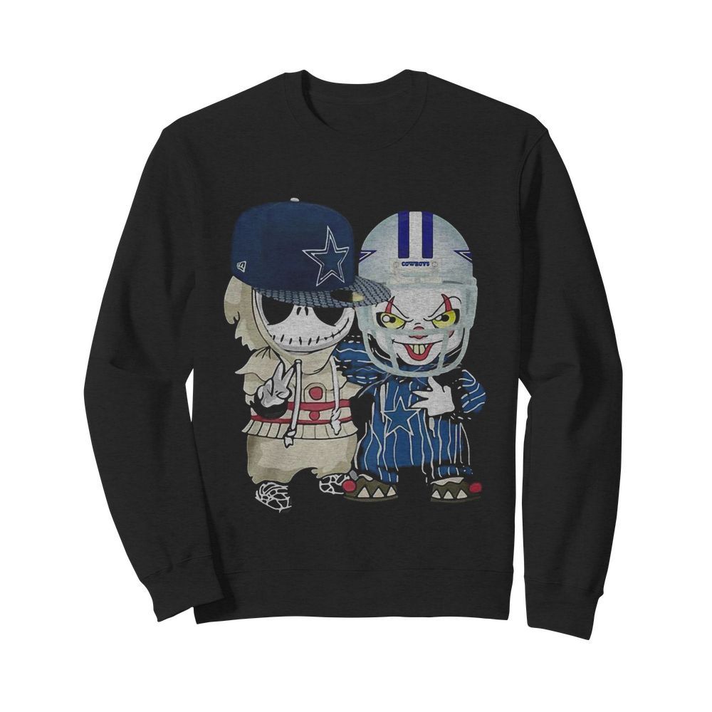 Jack skellington and joker player dallas cowboys football  Unisex Sweatshirt