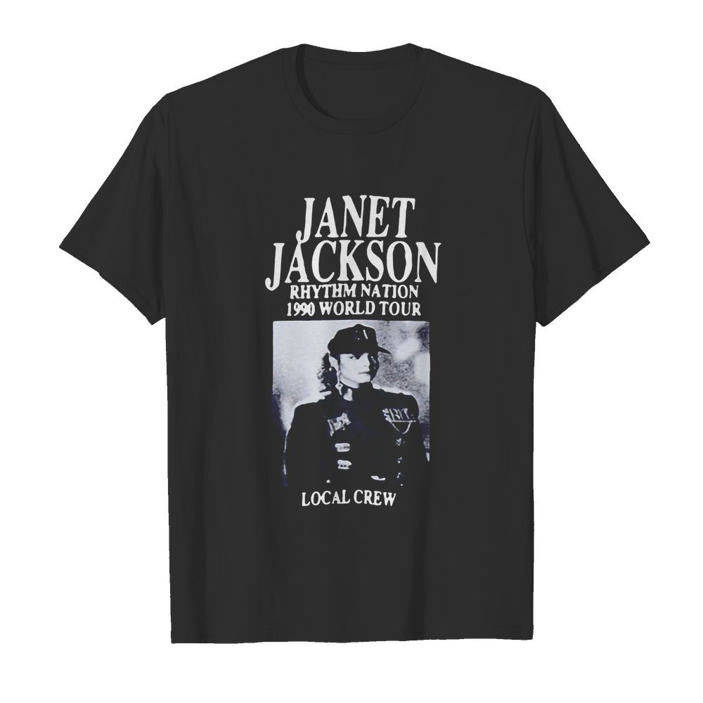 Janet jackson rhythm nation 1990 world tour local crew vintage shirt