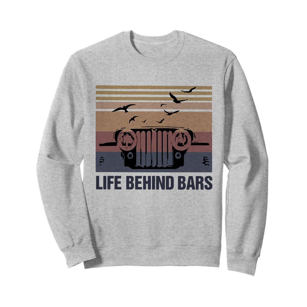 Jeep life behind bars birds vintage  Unisex Sweatshirt