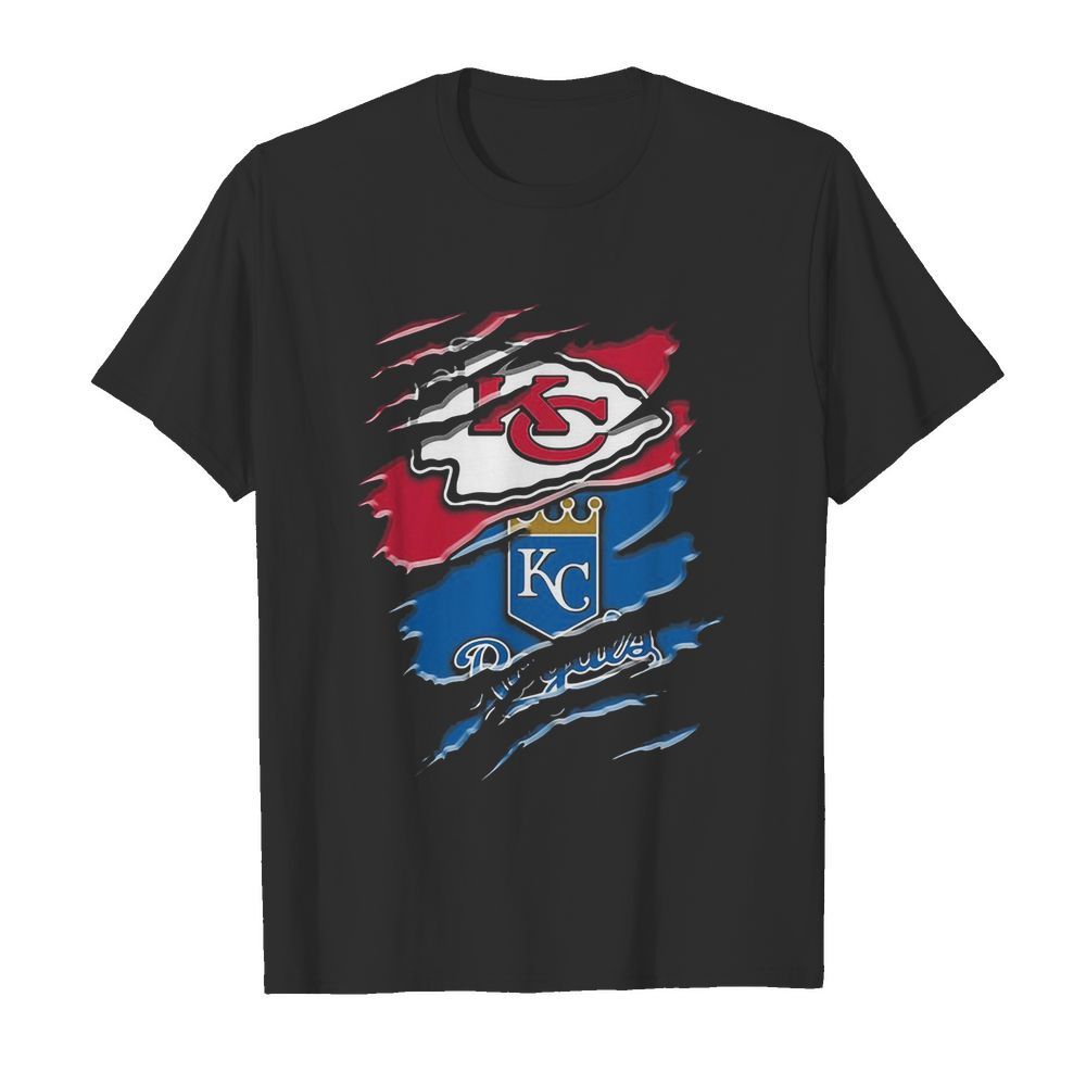 Kansas city chiefs and kansas city royals football shirt