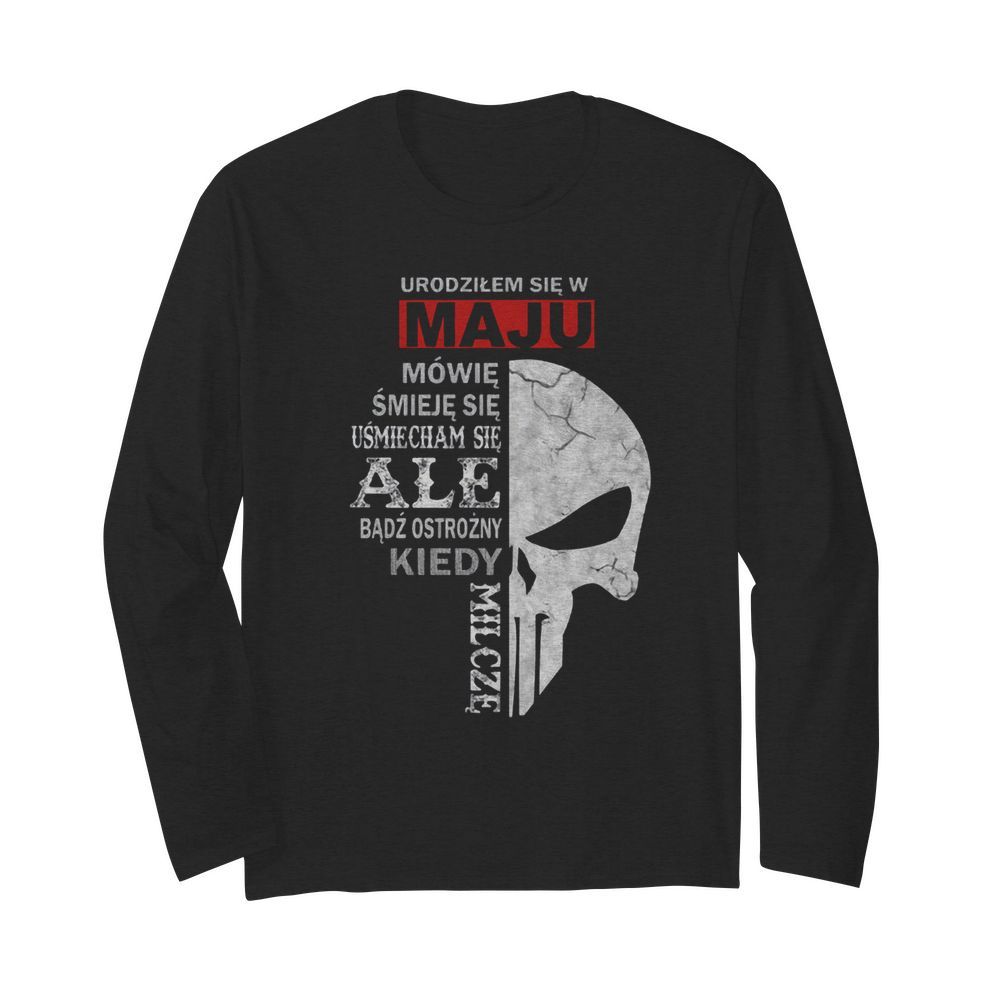 Koszulka Urodziłem Się W Maju Męska  Long Sleeved T-shirt 