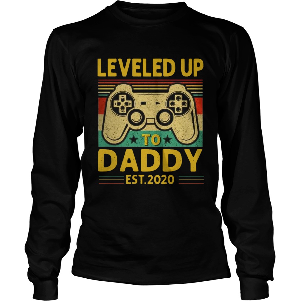 Leveled Up To Daddy Est 2020 Vintage  Long Sleeve