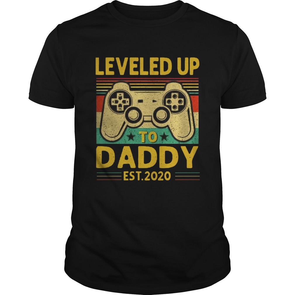 Leveled Up To Daddy Est 2020 Vintage  Unisex