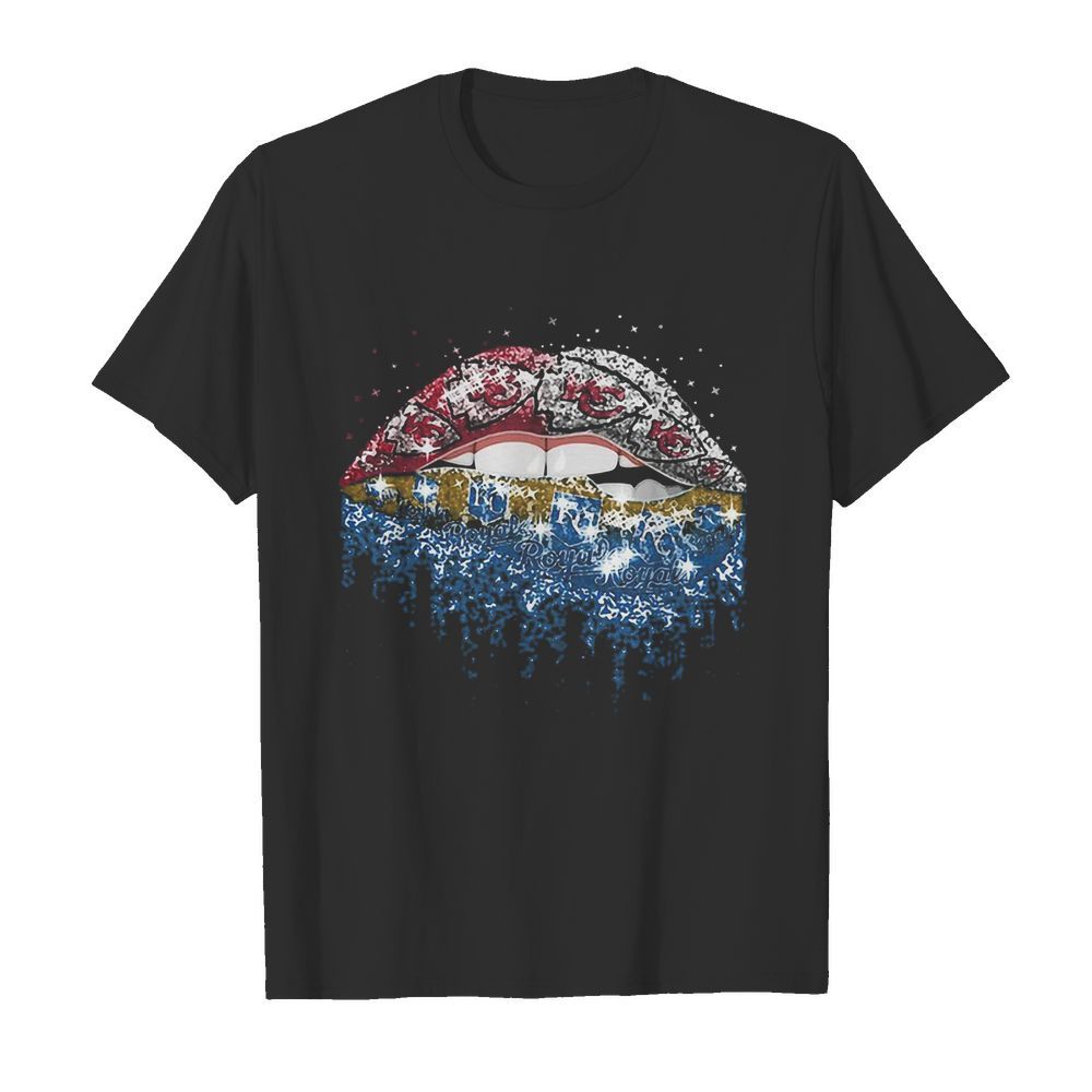 Lip kansas city chiefs and kansas city royals shirt