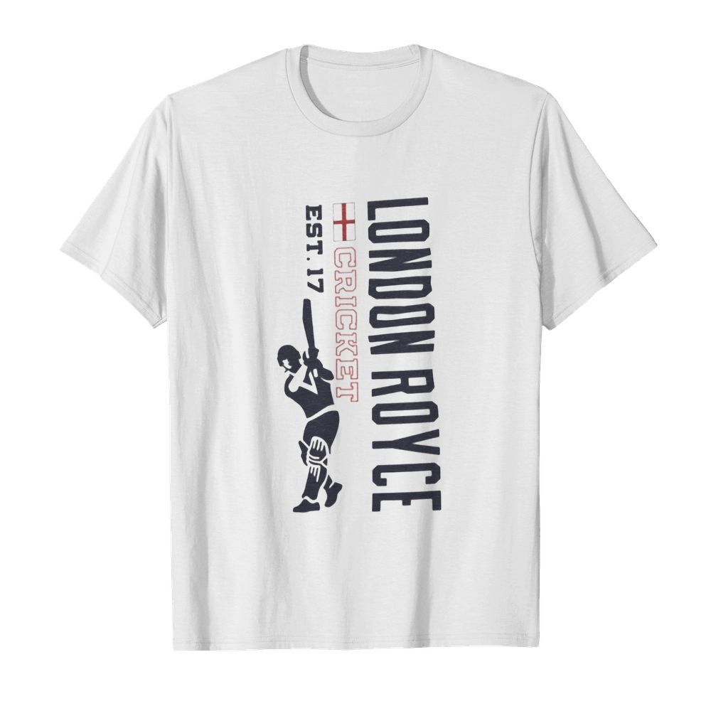 London royce cricket est. 17 baseball shirt