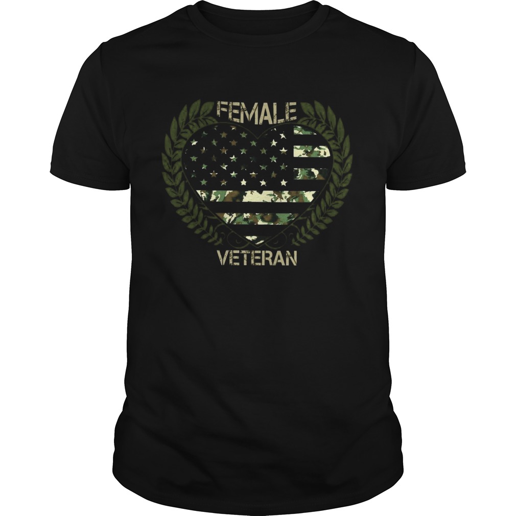 Love Female Veteran Heart shirt