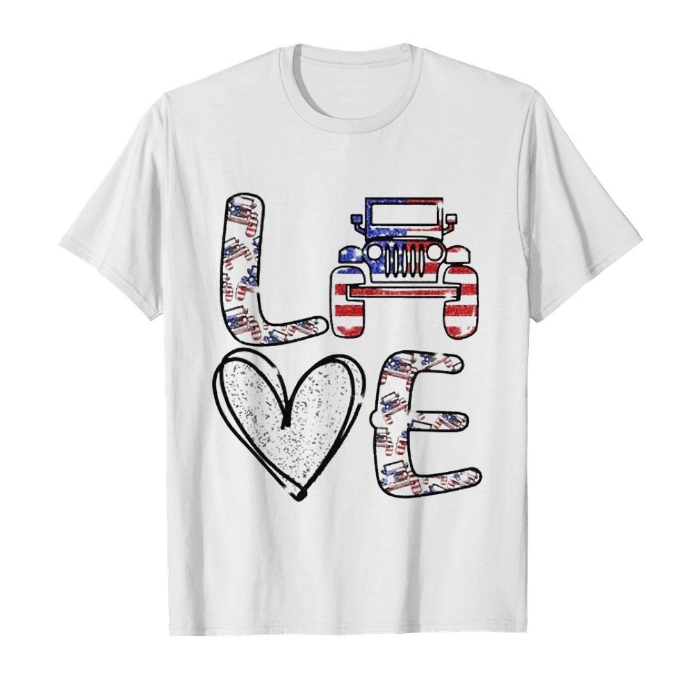 Love Jeep America Flag shirt