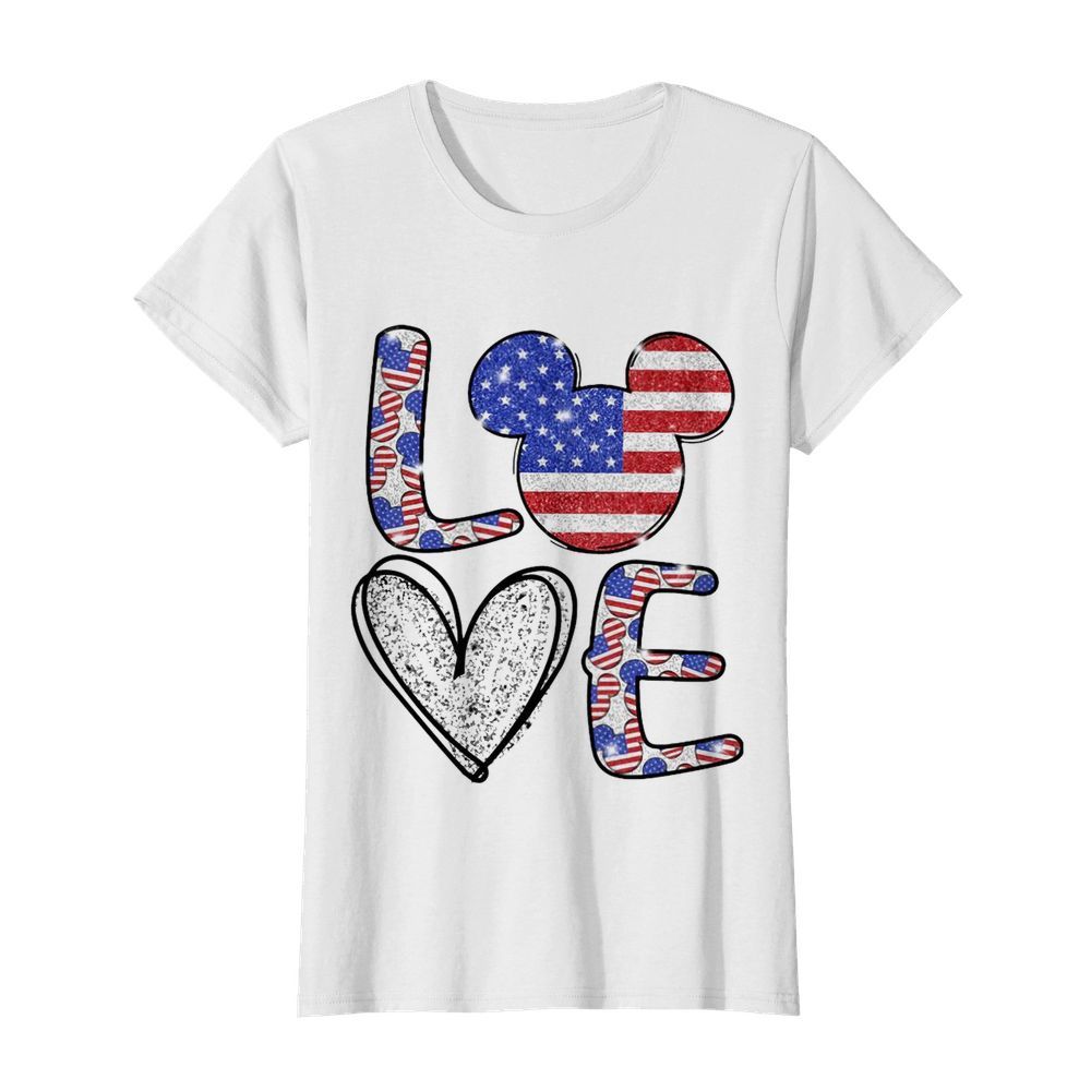 Love Mickey Mouse Independence  Classic Women's T-shirt