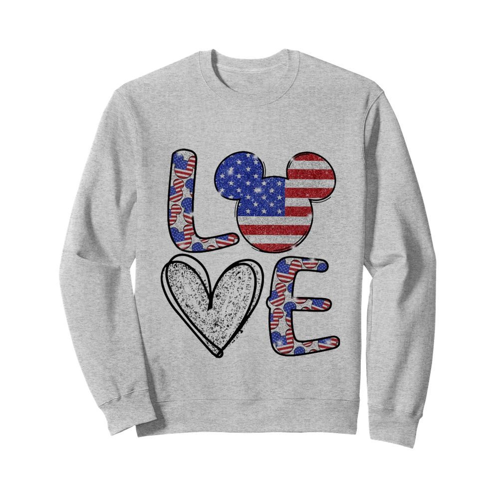 Love Mickey Mouse Independence  Unisex Sweatshirt