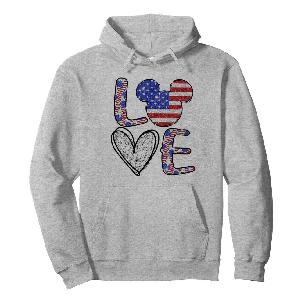 Love Mickey Mouse Independence  Unisex Hoodie