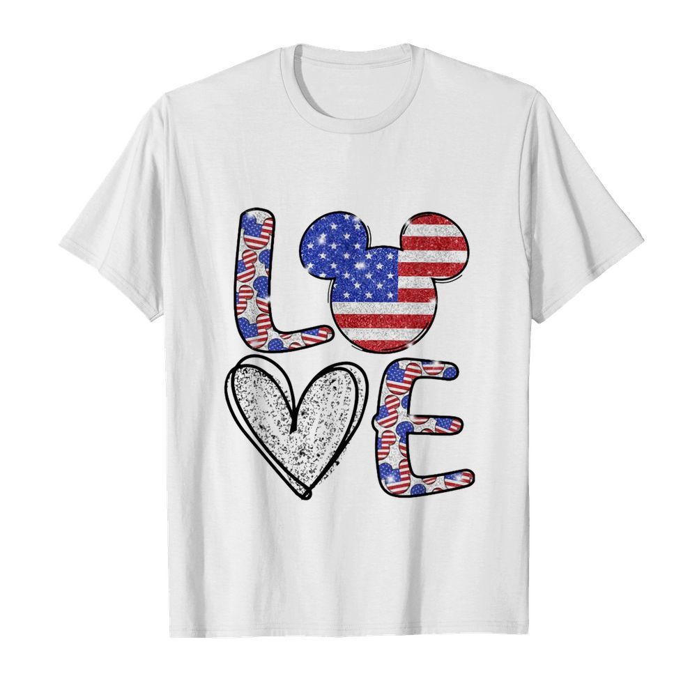 Love Mickey Mouse Independence  Classic Men's T-shirt