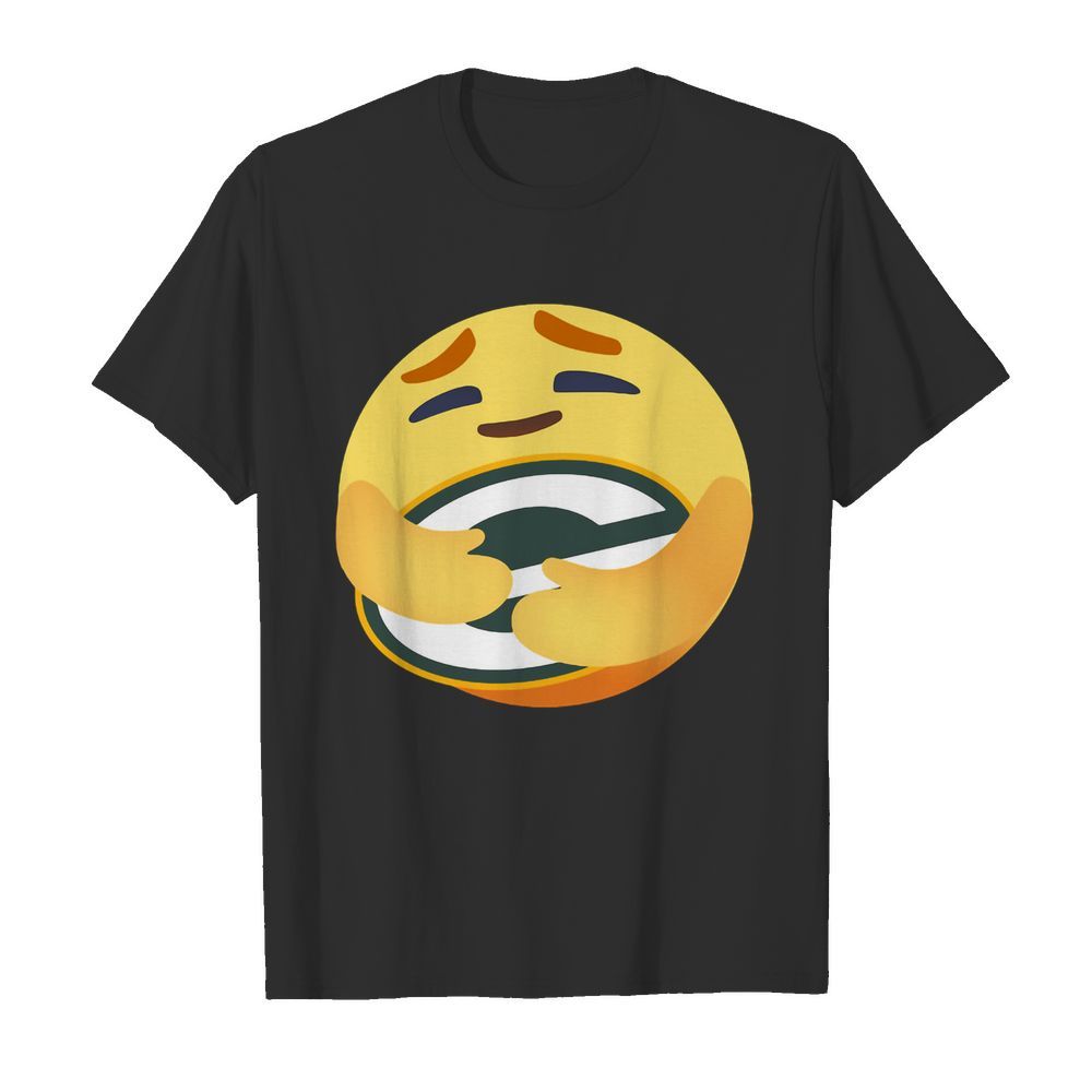 Love the green bay packers love hug facebook care emoji shirt