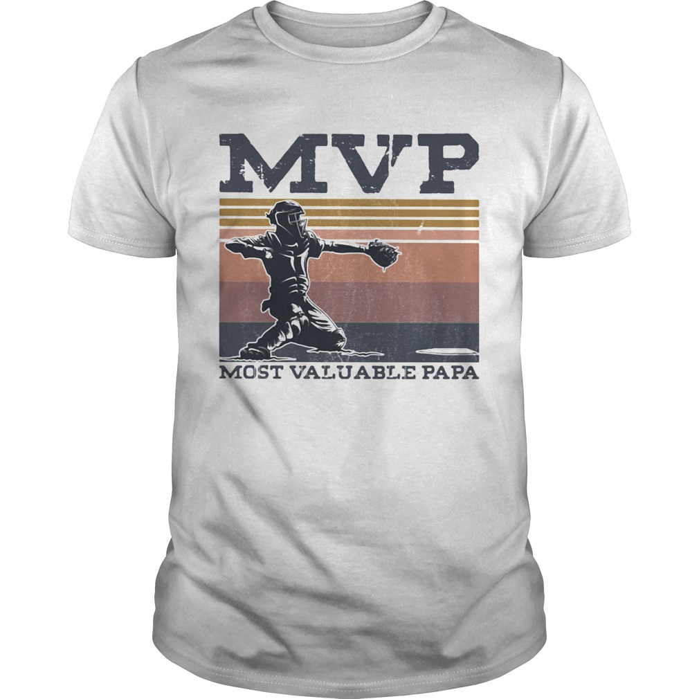 MVP most valuable papa softball vintage shirt