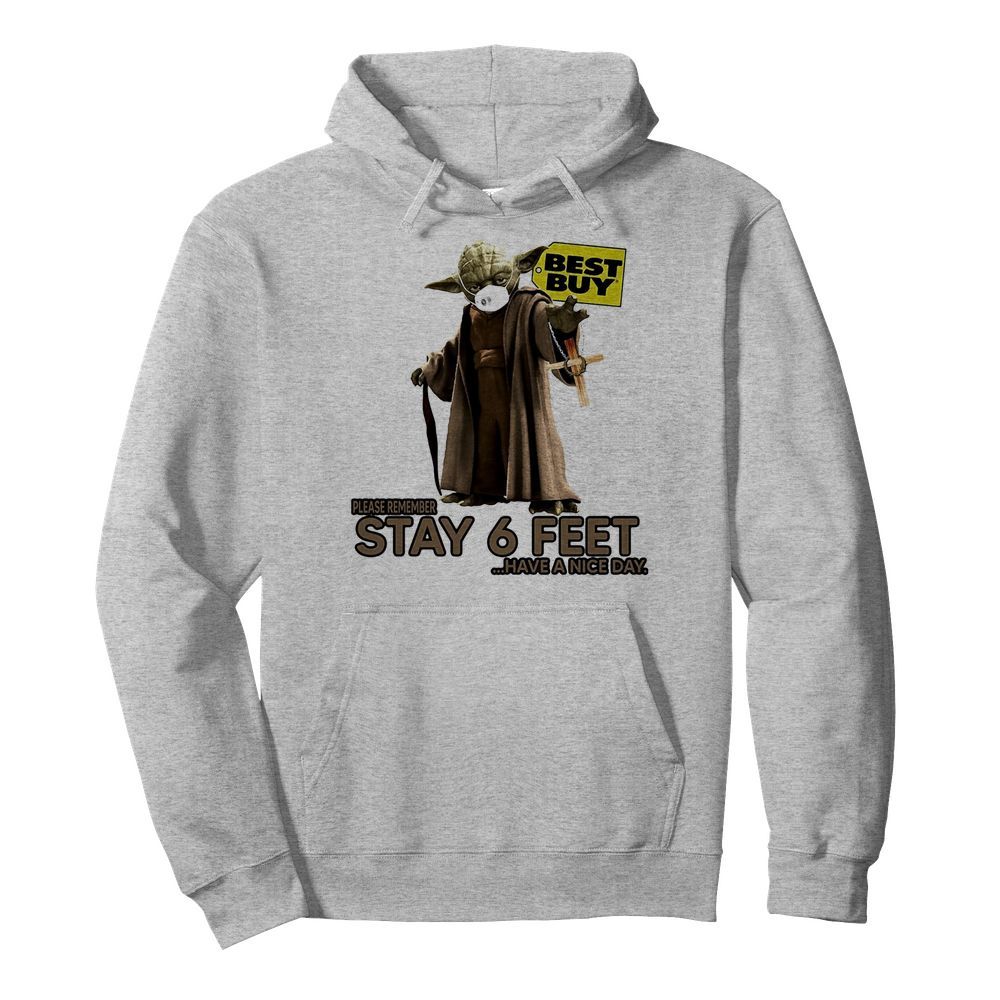 Master yoda mask cargill please remember stay 6 feet have a nice day jesus  Unisex Hoodie