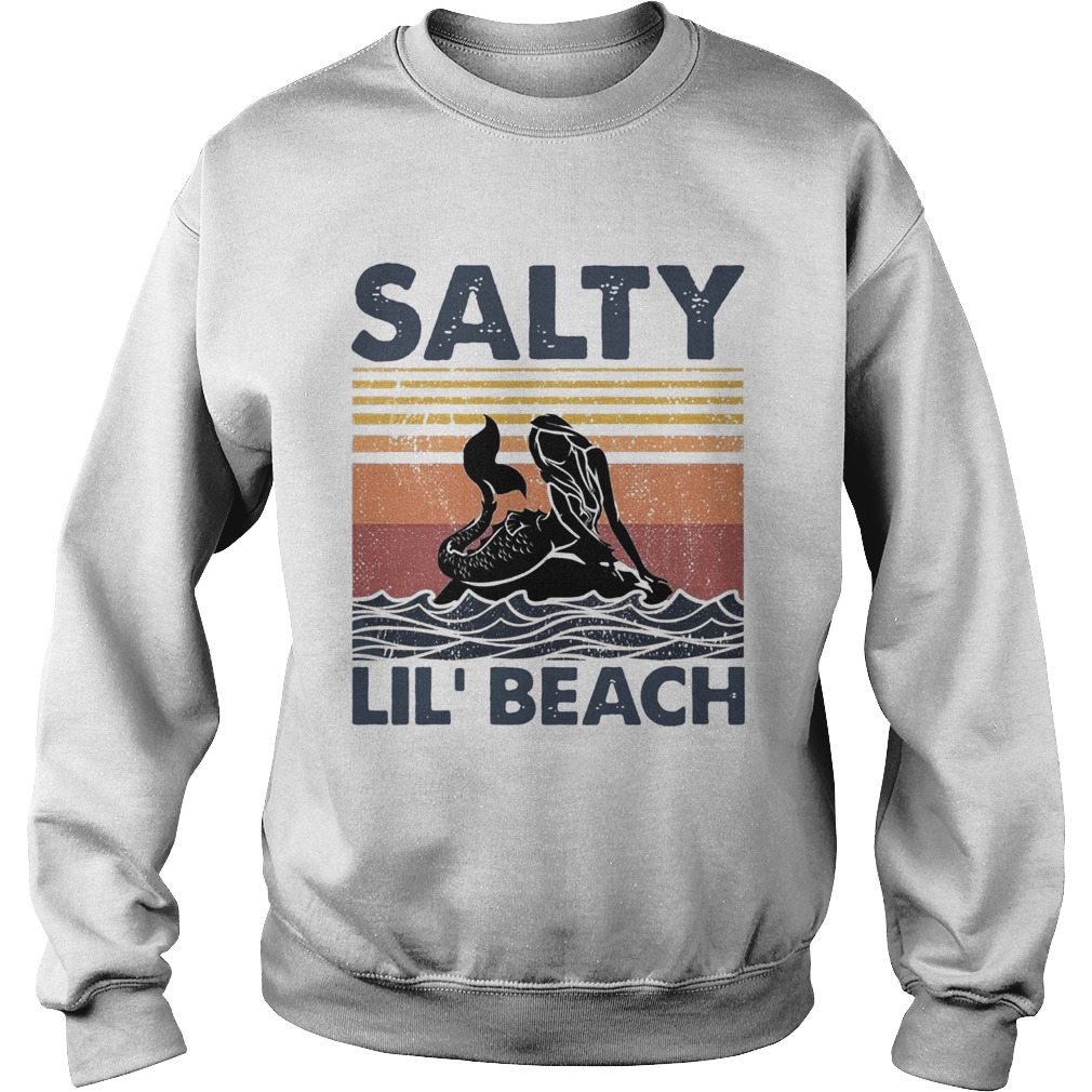 Mermaid Salty Lil Beach Vintage  Sweatshirt