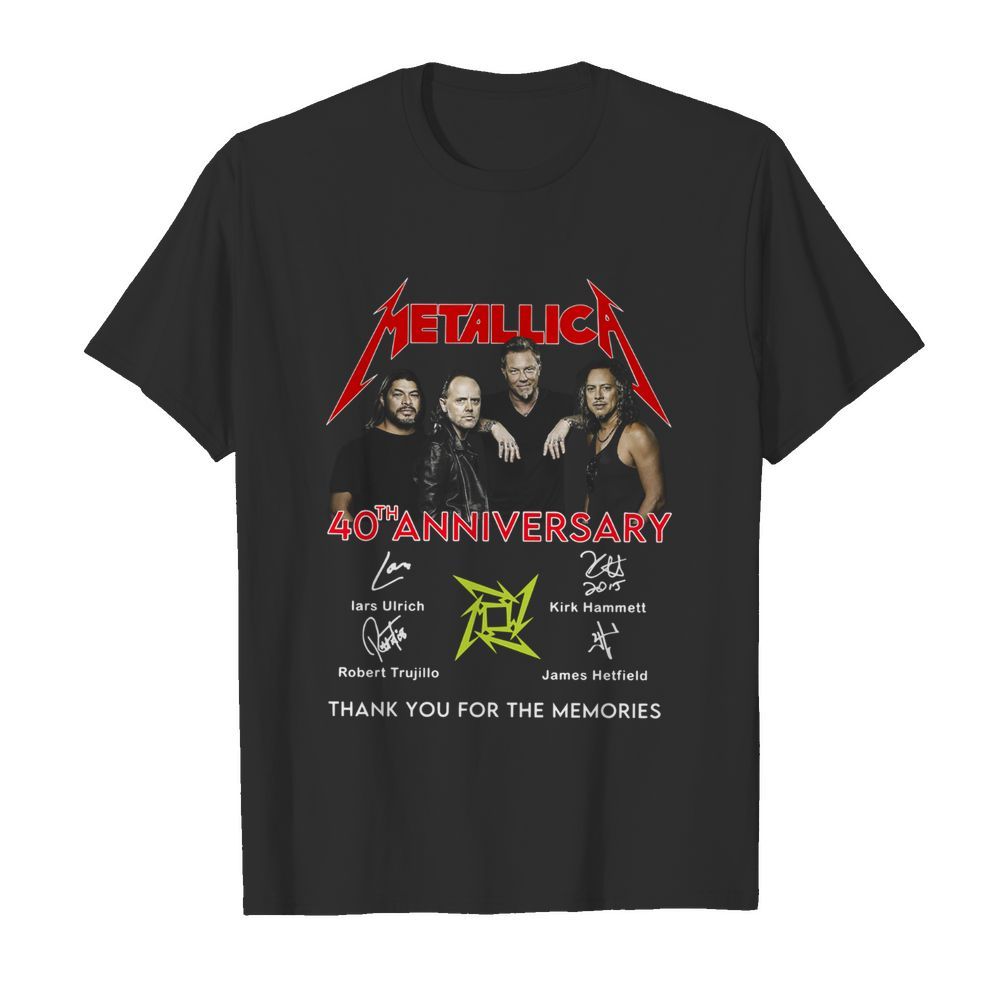 Metallica 40th Anniversary Thank You For The Memories Signatures  Classic Men's T-shirt