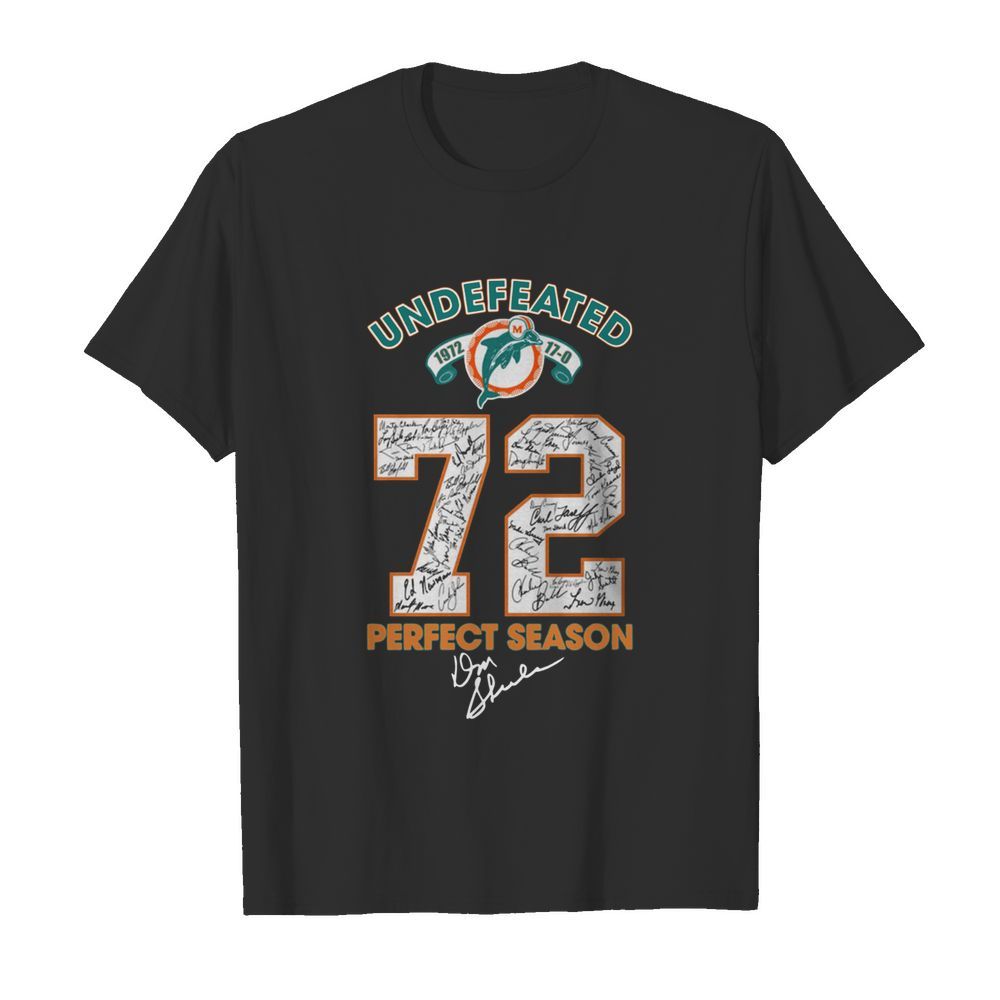 Miami Dolphins Undefeated 1972 72 perfect season signatures shirt