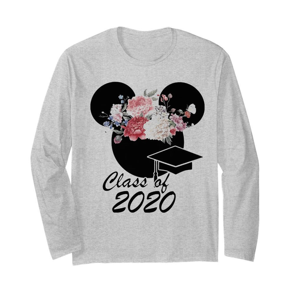 Mickey Flower Class Of 2020  Long Sleeved T-shirt 