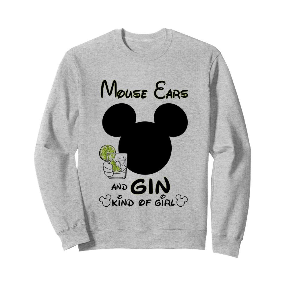 Mickey Mouse Cars And Gin Kind Of Girl  Unisex Sweatshirt