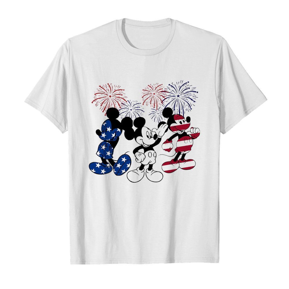 Mickey mouse american flag firework independence day shirt