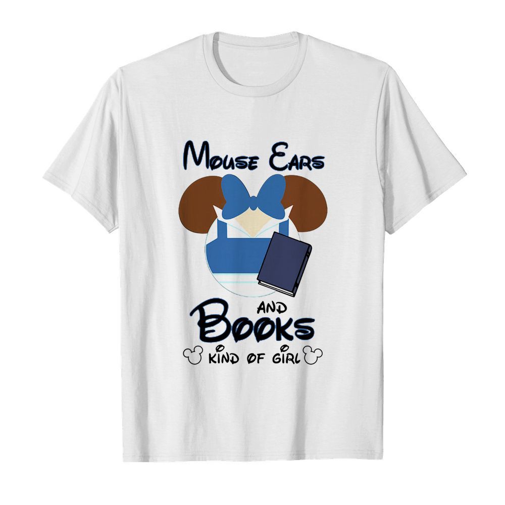 Mickey mouse ears and books kind of girl shirt