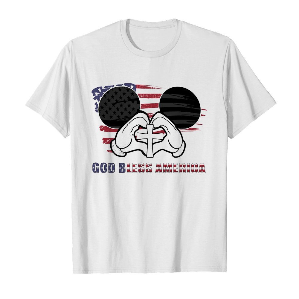 Mickey mouse god bless america flag independence day  Classic Men's T-shirt