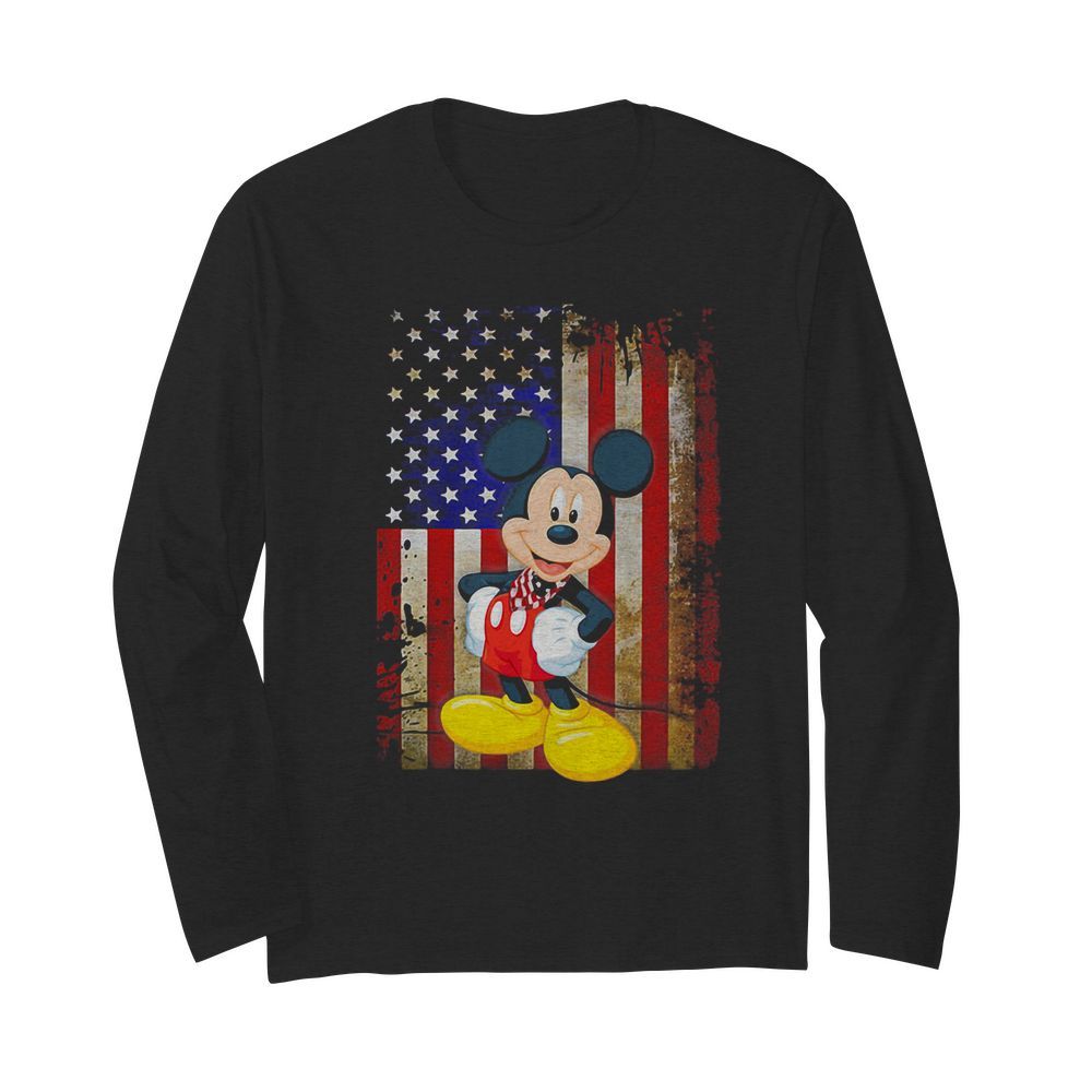 Mickey mouse independence day american flag  Long Sleeved T-shirt 