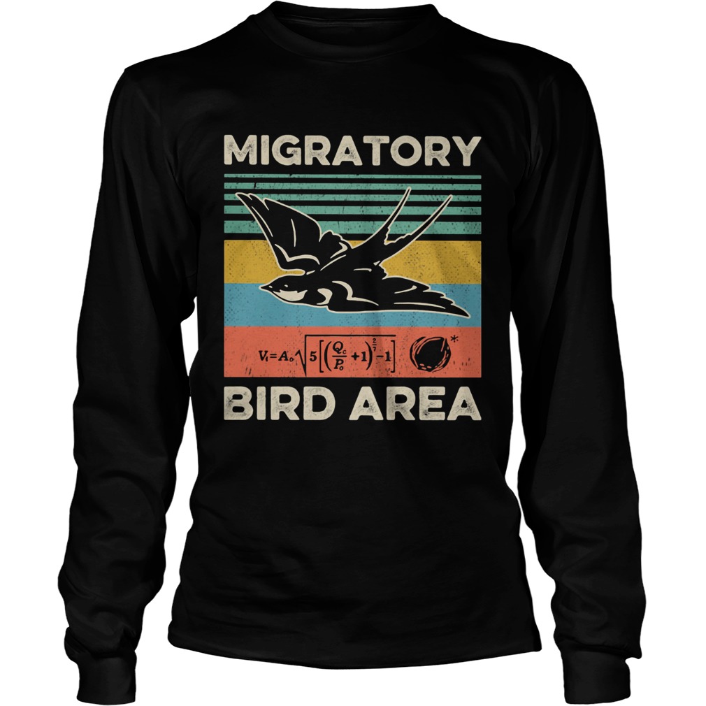 Migratory bird area vintage  Long Sleeve