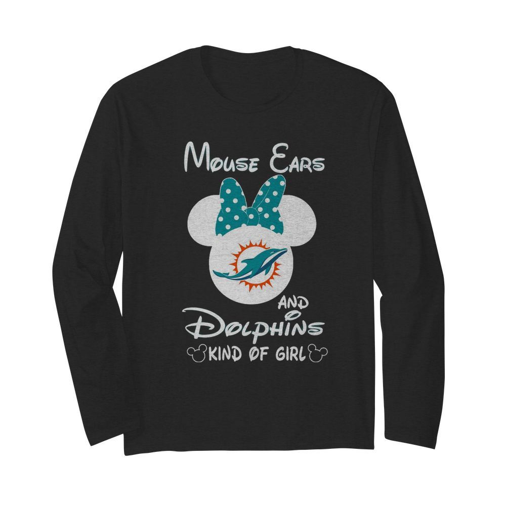 Minnie Mouse Cars And Dolphins Kind Of Girl  Long Sleeved T-shirt 