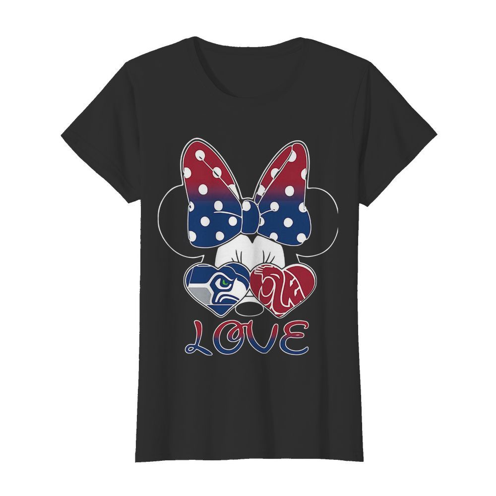 Minnie mouse seattle seahawks washington state cougars love  Classic Women's T-shirt